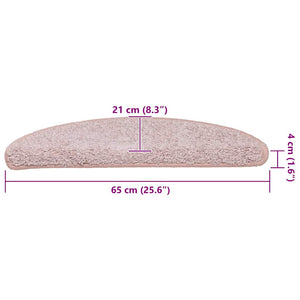 Tappetini per Scale 30 pz Rosa Chiaro 65x21x4 cm