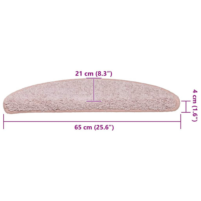 Tappetini per Scale 30 pz Rosa Chiaro 65x21x4 cm