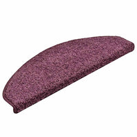 vidaXL Tappetini per scale 30 pz 65x21x4 cm Viola scuro Semicircolari Grandi