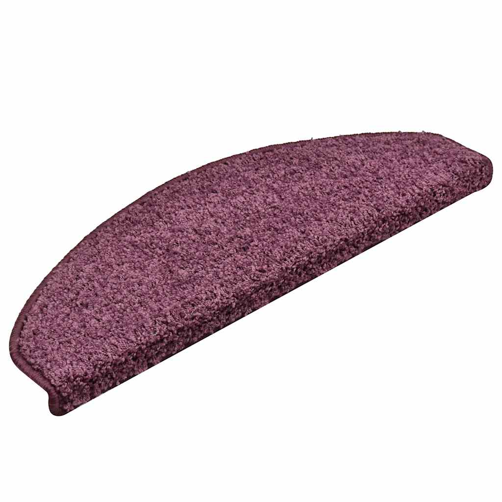 vidaXL Tappetini per scale 30 pz 65x21x4 cm Viola scuro Semicircolari Grandi