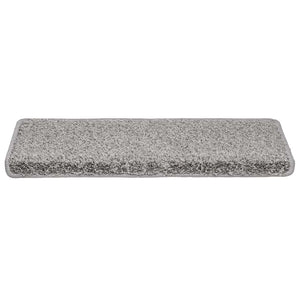 vidaXL Tappetini per scale 30 pz 65x21x4 cm Grigio Bordo rettangolare