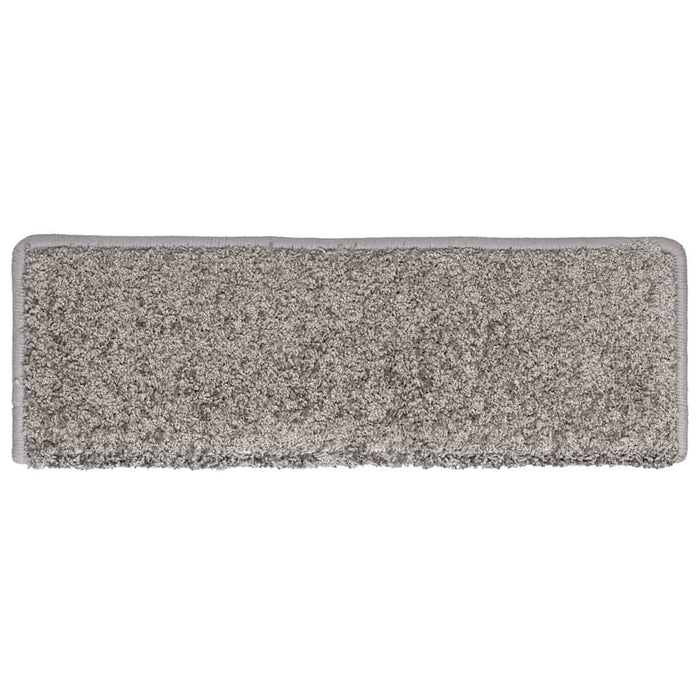 Tappetini per scale 30 pz 65x21x4 cm Grigio Bordo rettangolare 3365825