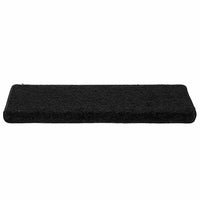 vidaXL Tappetini per scale 30 pz 65x21x4 cm Nero Bordo rettangolare