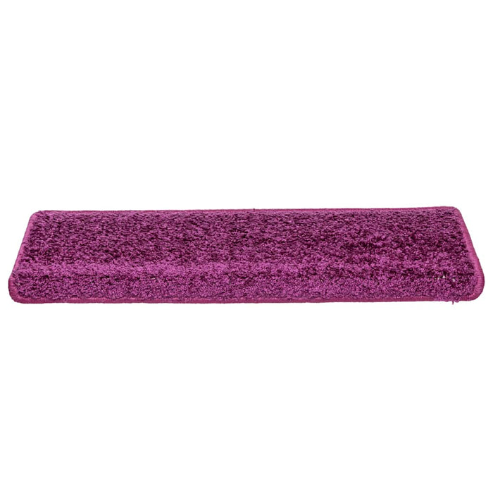 Tappetini per scale 30 pz 65x21x4 cm Viola Bordo rettangolare 3365830
