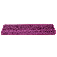 vidaXL Tappetini per scale 30 pz 65x21x4 cm Viola Bordo rettangolare