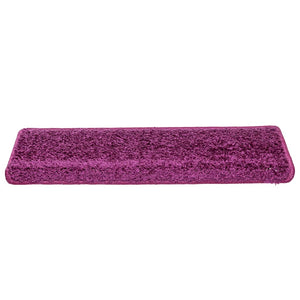 vidaXL Tappetini per scale 30 pz 65x21x4 cm Viola Bordo rettangolare
