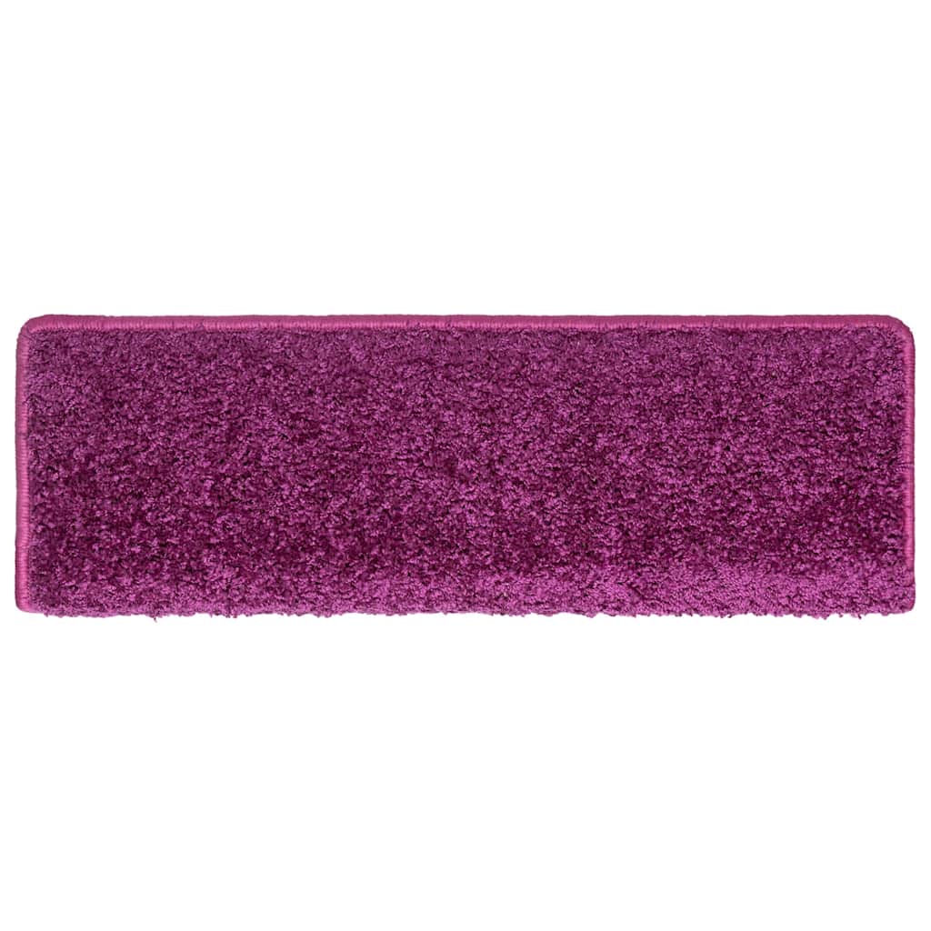 Tappetini per scale 30 pz 65x21x4 cm Viola Bordo rettangolare 3365830