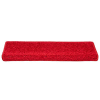 Tappetini per scale 30 pz 65x21x4 cm Rosso Bordo rettangolare 3365832