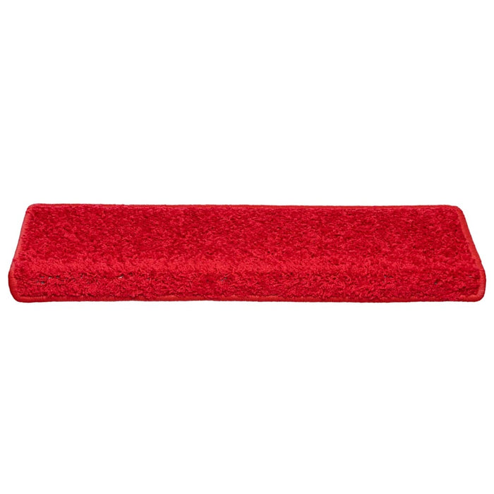 vidaXL Tappetini per scale 30 pz 65x21x4 cm Rosso Bordo rettangolare