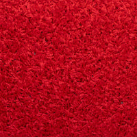 vidaXL Tappetini per scale 30 pz 65x21x4 cm Rosso Bordo rettangolare