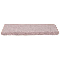 vidaXL Tappetini per scale 30 pz 65x21x4 cm Bianco e Rosa Bordo rettangolare