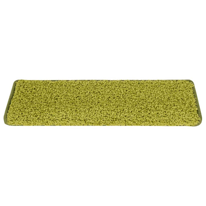 vidaXL Tappetini per scale 30 pz 65x21x4 cm Verde Bordo rettangolare