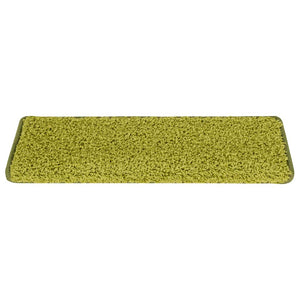 Tappetini per scale 30 pz 65x21x4 cm Verde Bordo rettangolare 3365836