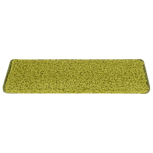 Tappetini per scale 30 pz 65x21x4 cm Verde Bordo rettangolare 3365836