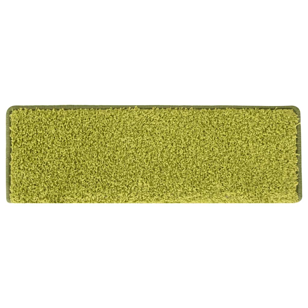 Tappetini per scale 30 pz 65x21x4 cm Verde Bordo rettangolare 3365836
