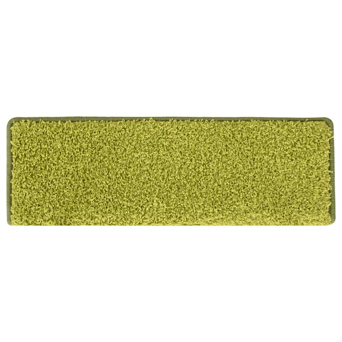 Tappetini per scale 30 pz 65x21x4 cm Verde Bordo rettangolare 3365836