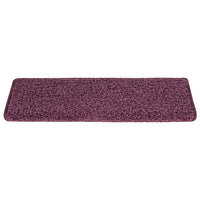 vidaXL Tappetini per scale 30 pz 65x21x4 cm Viola scuro con bordo rettangolare