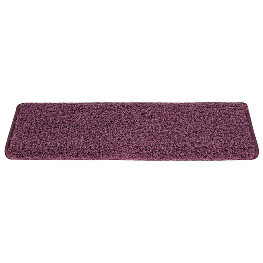 Tappetini per scale 30 pz 65x21x4 cm Viola scuro con bordo rettangolare 3365837