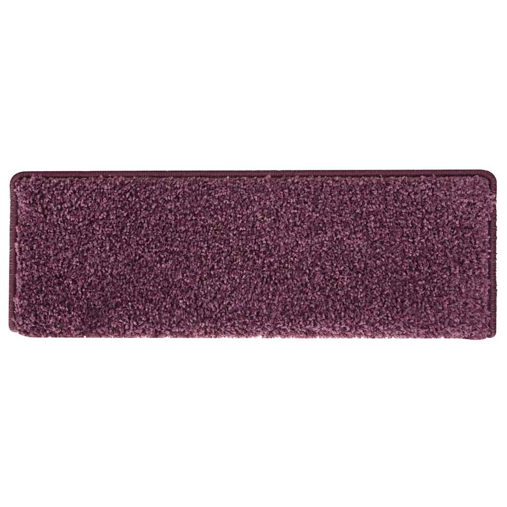 Tappetini per scale 30 pz 65x21x4 cm Viola scuro con bordo rettangolare 3365837