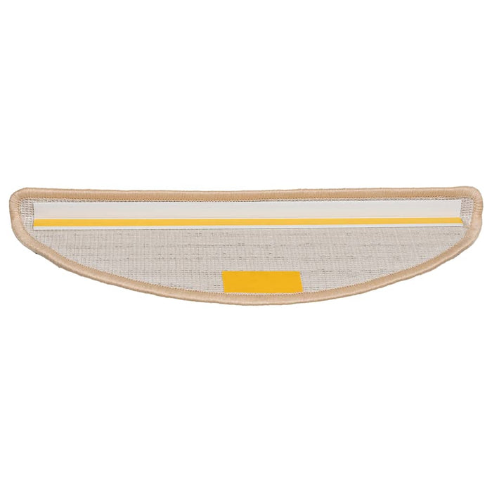 Tappetini per scale 20 pz 56x17x3 cm Crema Semicircolari 3365841