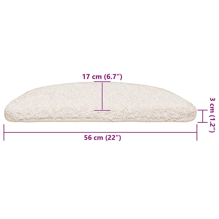 Tappetini per Scale 20 pz Bianchi 56x17x3 cm