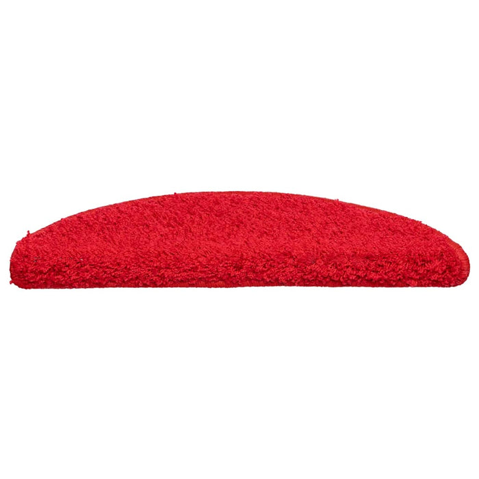 Tappetini per scale 20 pz 56x17x3 cm rossi semicircolari 3365844