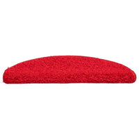 vidaXL Tappetini per scale 20 pz 56x17x3 cm rossi semicircolari