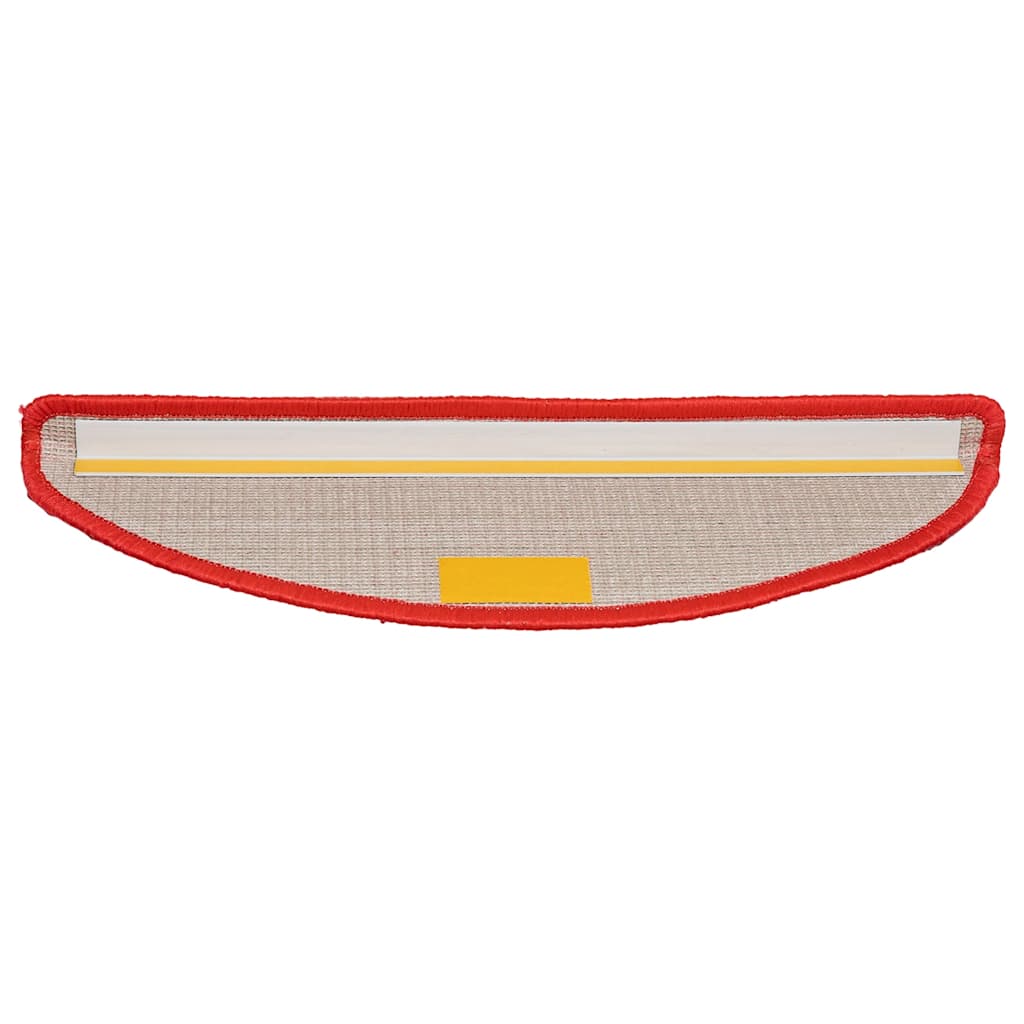 Tappetini per scale 20 pz 56x17x3 cm rossi semicircolari 3365844