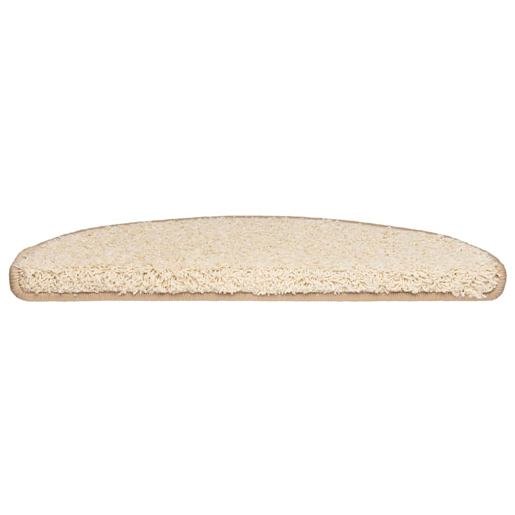 Tappetini per scale 20 pz 65x21x4 cm Crema Semicircolari Grandi 3365849