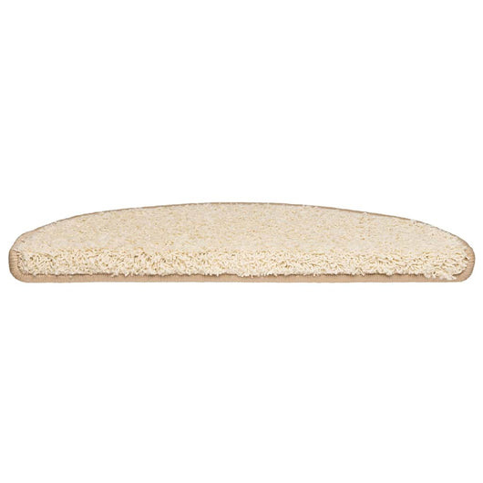 Tappetini per scale 20 pz 65x21x4 cm Crema Semicircolari Grandi 3365849