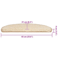 Tappetini per Scale 20 pz Crema 65x21x4 cm