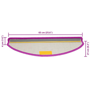 Tappetini per scale 20 pz 65x21x4 cm Viola Semicircolari Grandi 3365850
