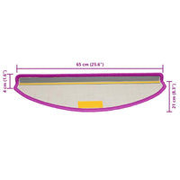 vidaXL Tappetini per scale 20 pz 65x21x4 cm Viola Semicircolari Grandi