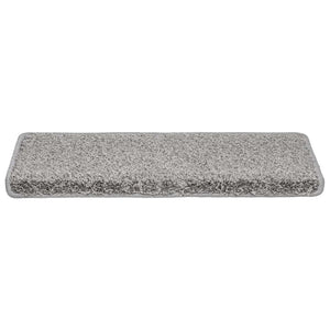 vidaXL Tappetini per scale 20 pz 65x21x4 cm Grigio Bordo rettangolare