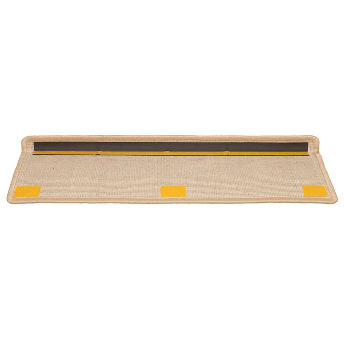 Tappetini per scale 20 pz 65x21x4 cm Crema Bordo rettangolare 3365855