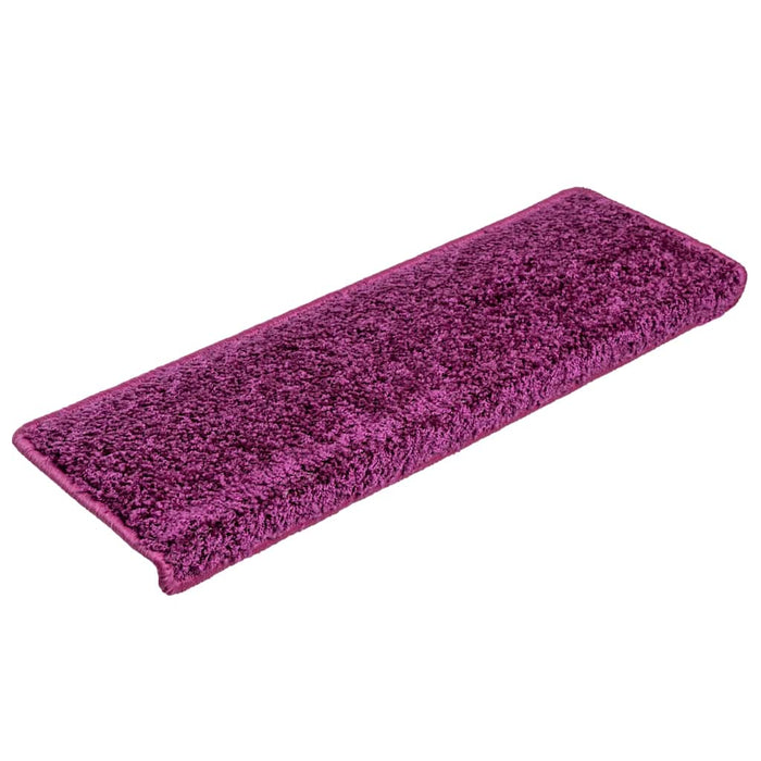 Tappetini per scale 20 pz 65x21x4 cm Viola Bordo rettangolare 3365856
