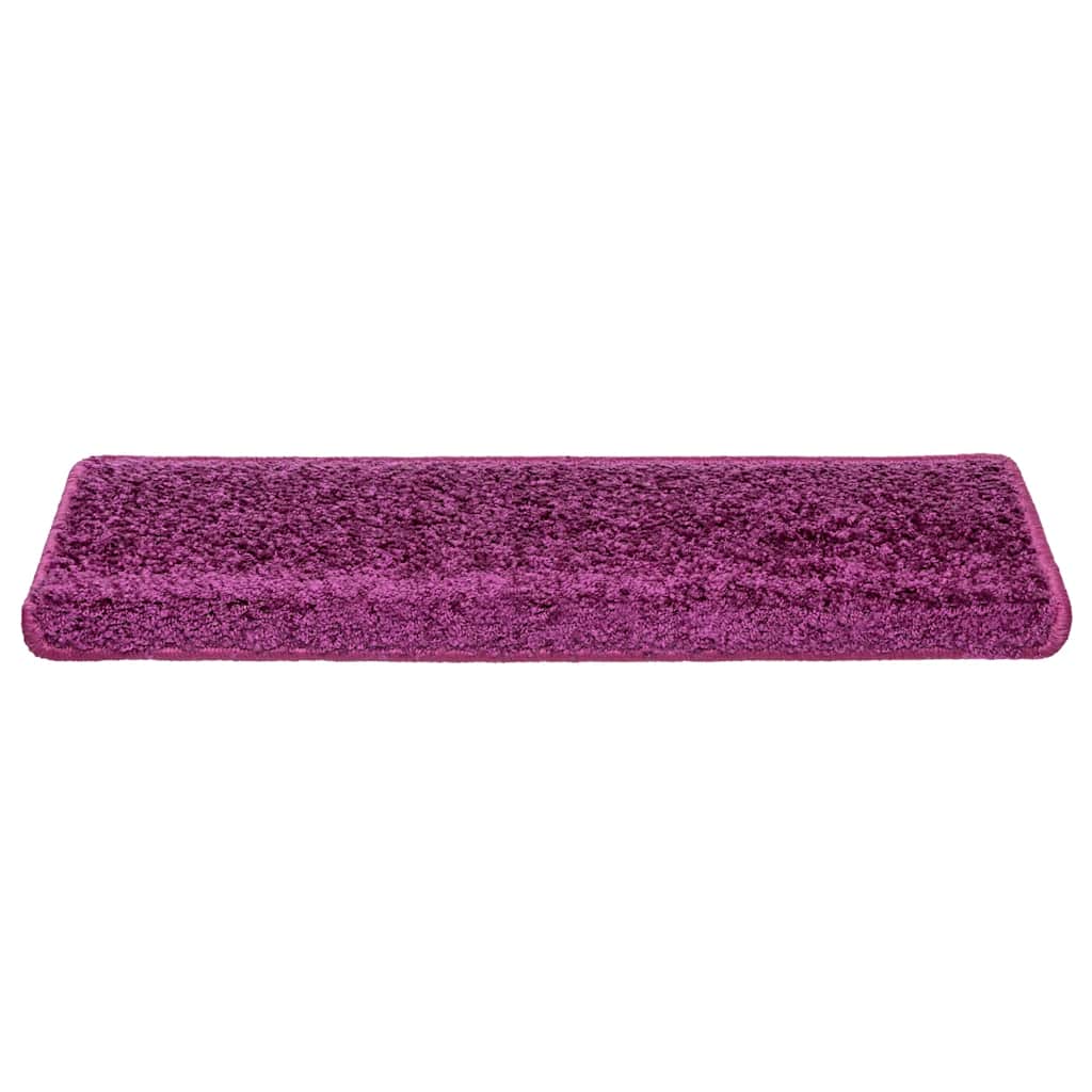 Tappetini per scale 20 pz 65x21x4 cm Viola Bordo rettangolare 3365856