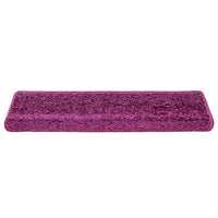 Tappetini per scale 20 pz 65x21x4 cm Viola Bordo rettangolare 3365856