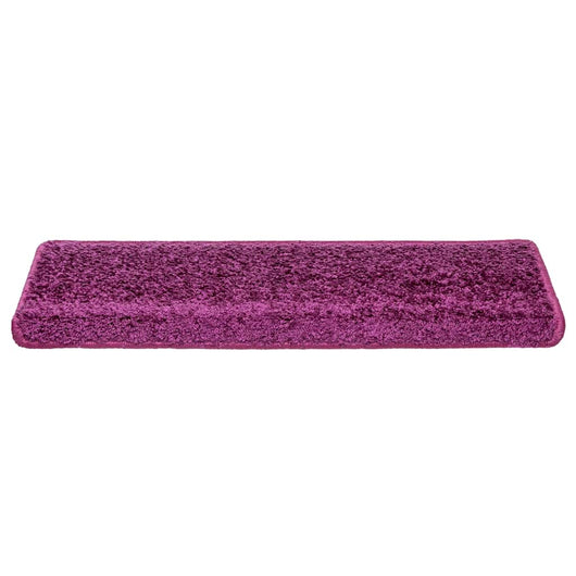 Tappetini per scale 20 pz 65x21x4 cm Viola Bordo rettangolare 3365856