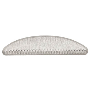 Tappeti Adesivi Scale Aspetto Sisal 30 pz 56x17x3 cm Platino 3365858