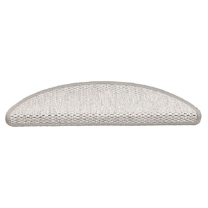 vidaXL Tappeti Adesivi Scale Aspetto Sisal 30 pz 56x17x3 cm Platino