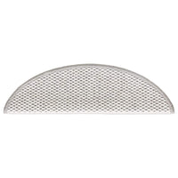 vidaXL Tappeti Adesivi Scale Aspetto Sisal 30 pz 56x17x3 cm Platino