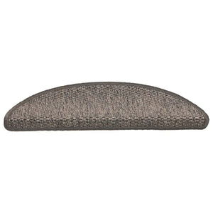 Tappeti Adesivi per Scale Sisal 30pz 56x17x3 cm Beige Marrone