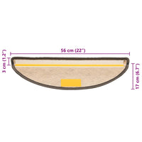 Tappeti Adesivi per Scale Sisal 30pz 56x17x3 cm Beige Marrone