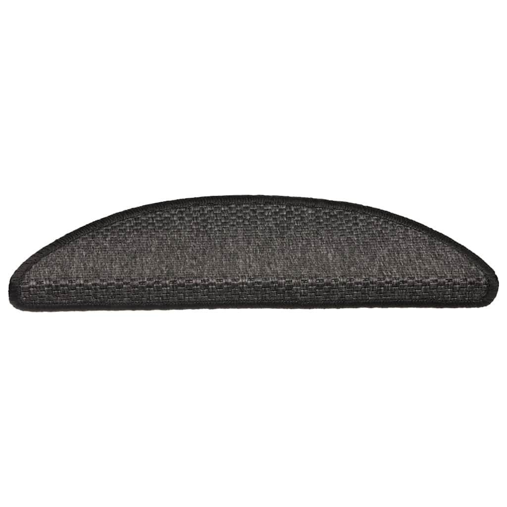 Tappeti Adesivi Scale Aspetto Sisal 30 pz 56x17x3 cm Antracite 3365861