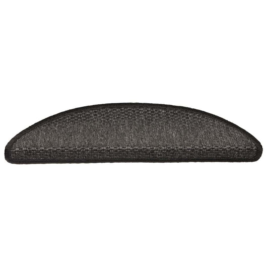 Tappeti Adesivi Scale Aspetto Sisal 30 pz 56x17x3 cm Antracite 3365861