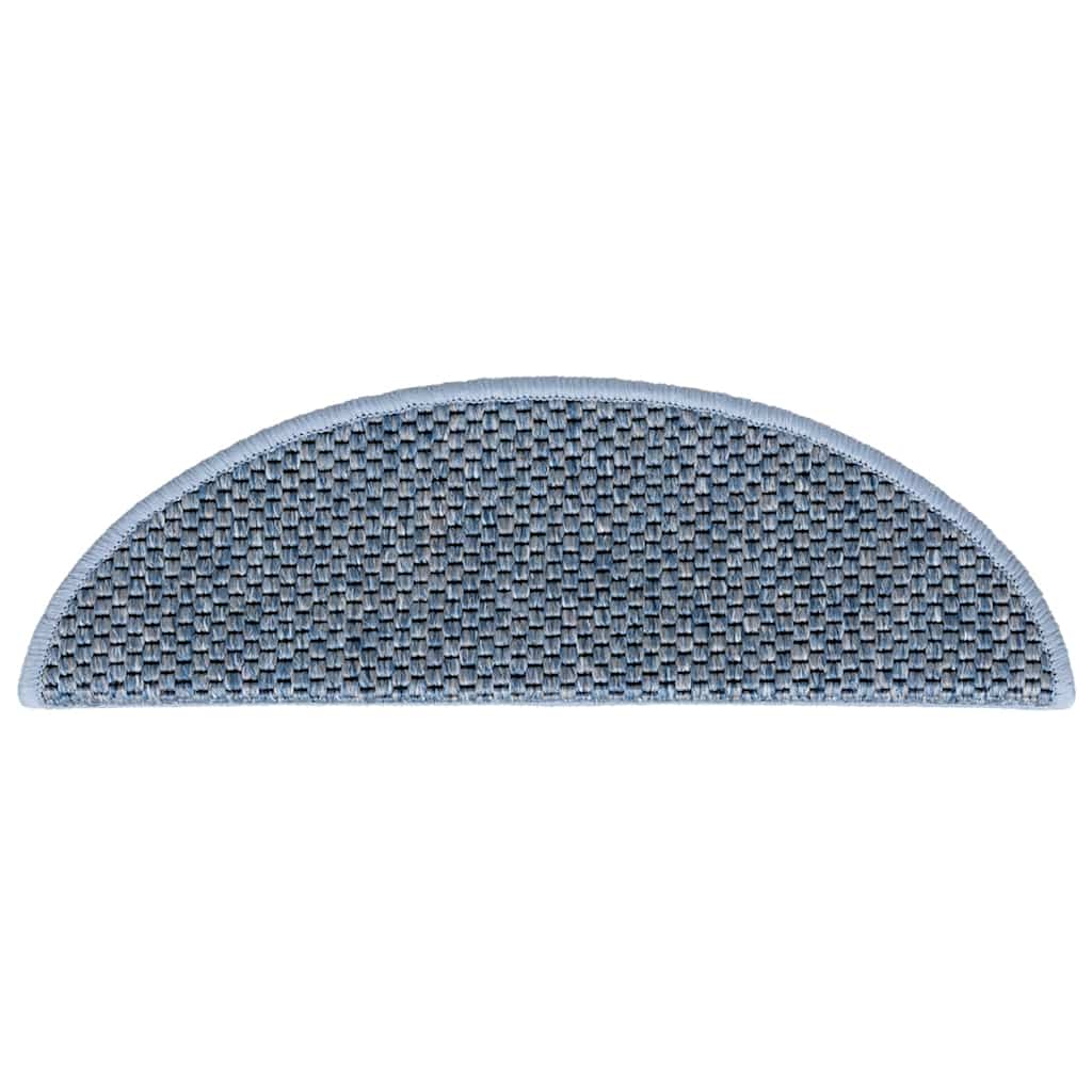 Tappeti Autoadesivi per Scale Aspetto Sisal 30pz 56x17x3 cm Blu 3365862