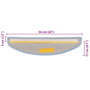 vidaXL Tappeti Autoadesivi per Scale Aspetto Sisal 30pz 56x17x3 cm Blu