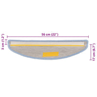 Tappeti Autoadesivi per Scale Aspetto Sisal 30pz 56x17x3 cm Blu 3365862