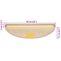 vidaXL Tappeti Autoadesivi Scale Aspetto Sisal 30 pz 56x17x3 cm Sabbia